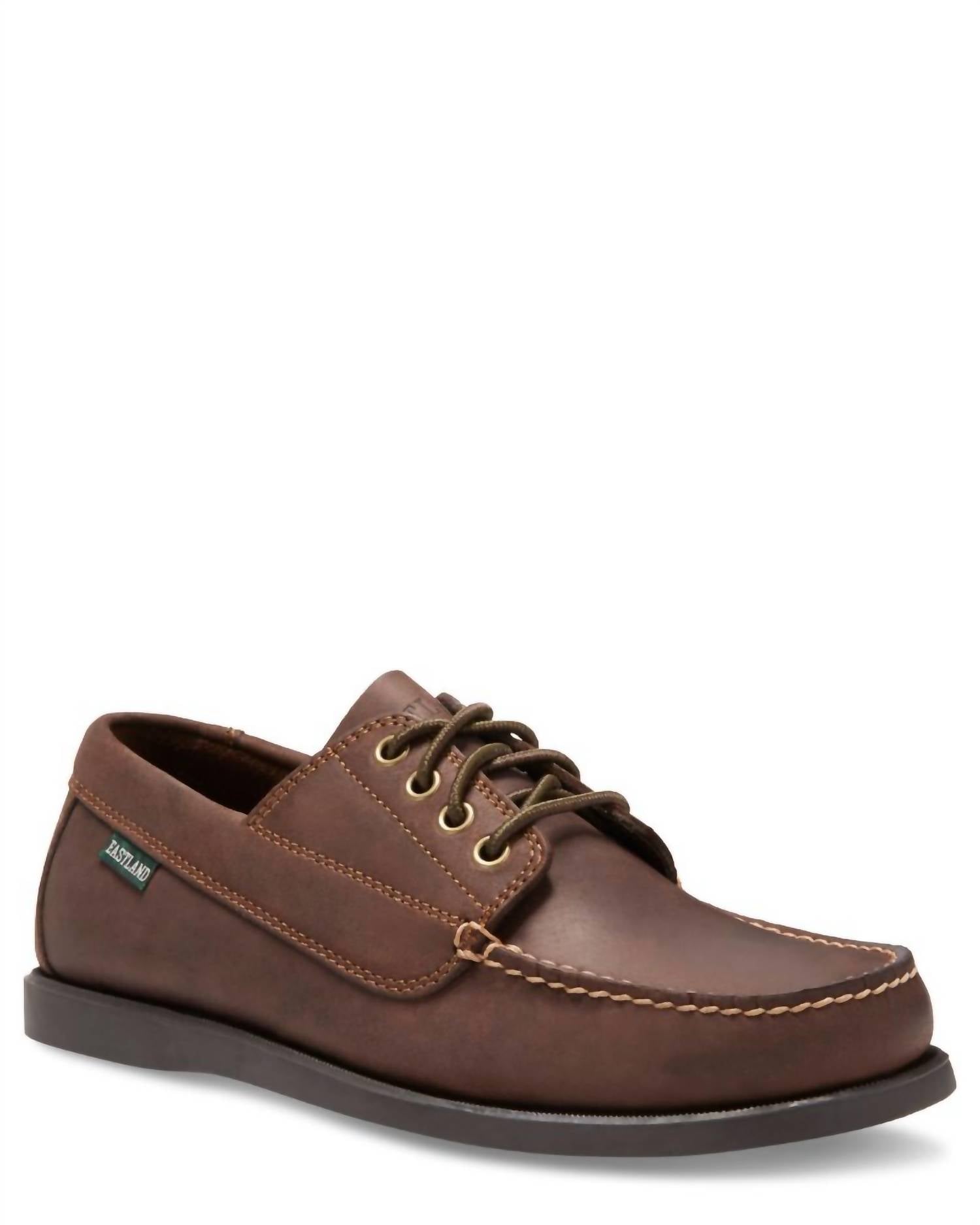 Мужские туфли Falmouth Boat Shoe в цвете Bomber Brown Eastland
Мужские туфли Falmouth Boat Shoe в цвете Bomber Brown Eastland