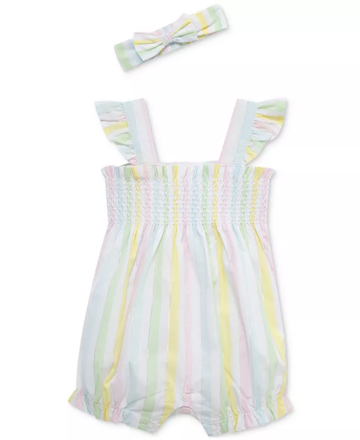 Комплект для девочек из 2 предметов: комбинезон Candy Stripe с пузырьками и повязка на голову Little Me, белый
Комплект для девочек из 2 предметов: комбинезон Candy Stripe с пузырьками и повязка на голову Little Me, белый