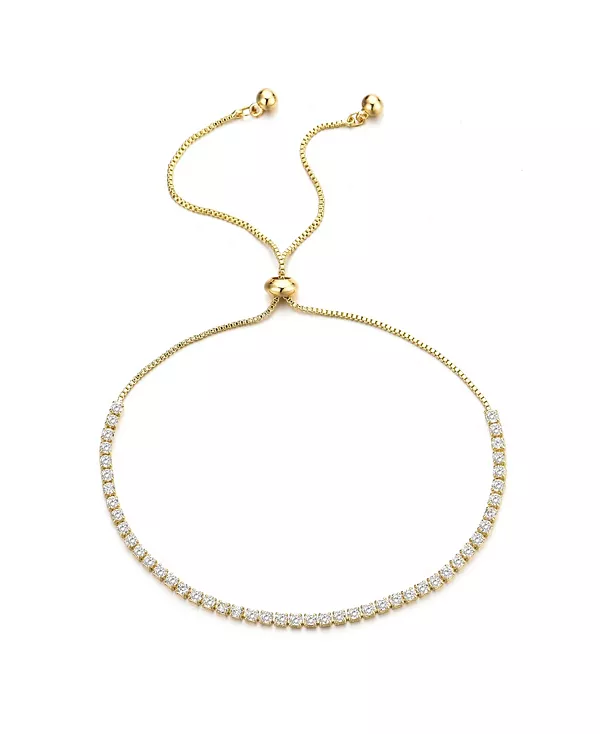 Золотой регулируемый теннисный браслет-боло Adornia, gold
Золотой регулируемый теннисный браслет-боло Adornia, gold