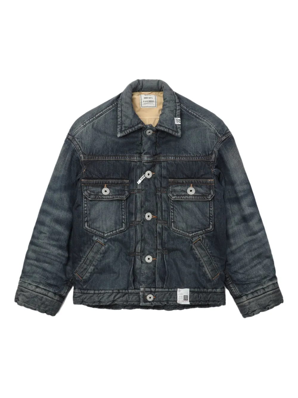 Стеганая джинсовая куртка на пуговицах Maison Mihara Yasuhiro, синий
Стеганая джинсовая куртка на пуговицах Maison Mihara Yasuhiro, синий