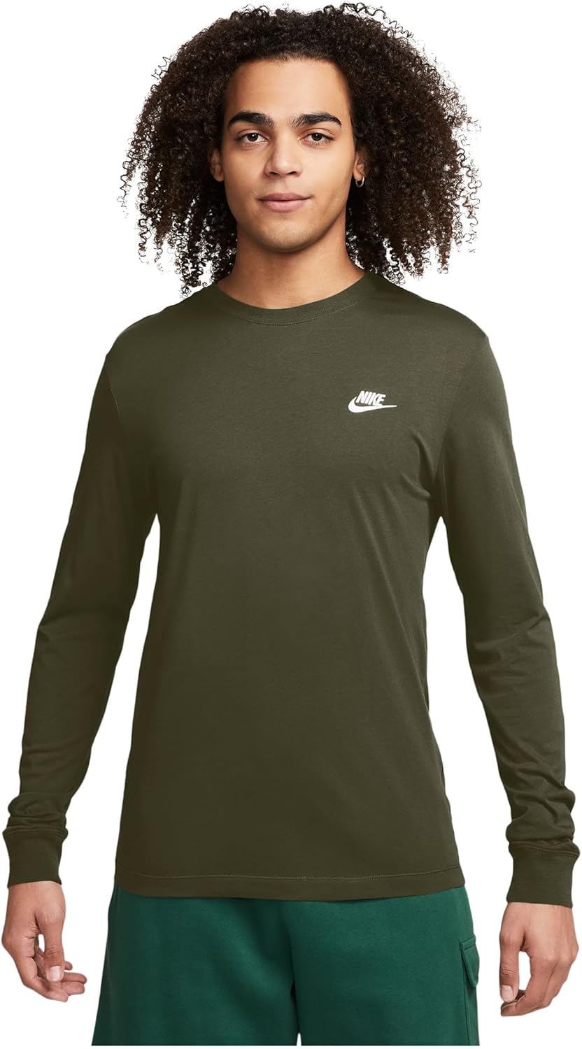 Мужская спортивная футболка Nike с длинным рукавом и вышивкой Futura, Medium Olive
Мужская спортивная футболка Nike с длинным рукавом и вышивкой Futura, Medium Olive