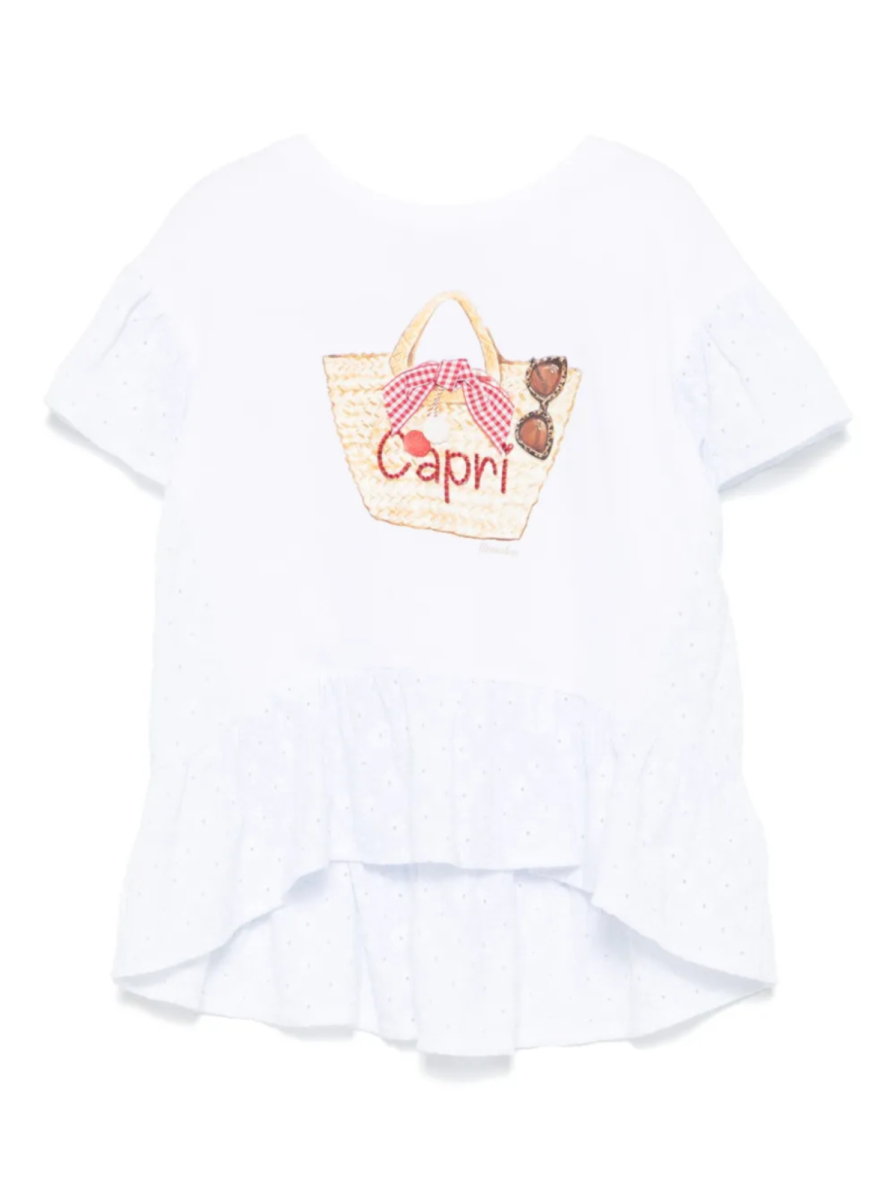 Monnalisa футболка с английской вышивкой, белый
Monnalisa футболка с английской вышивкой, белый