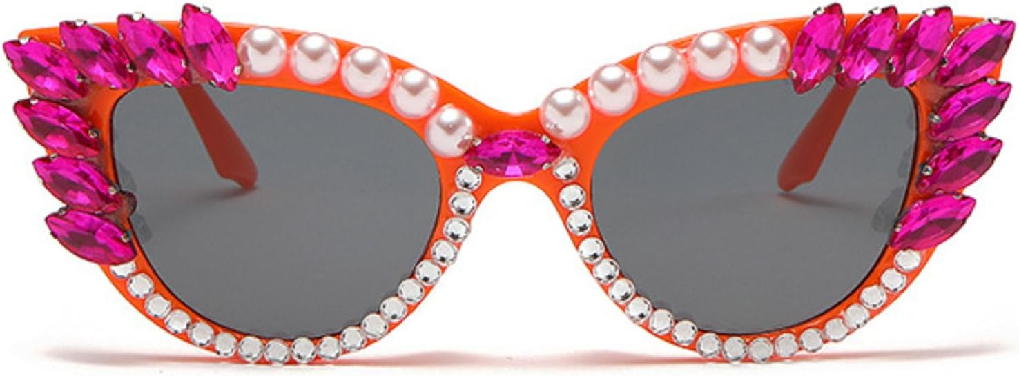 Солнцезащитные очки «кошачий глаз» с разноцветными бриллиантами, модные женские солнцезащитные очки с крупными жемчужными стразами, стильные женские солнцезащитные очки для вечеринок mincl, Orange
Солнцезащитные очки «кошачий глаз» с разноцветными бриллиантами, модные женские солнцезащитные очки с крупными жемчужными стразами, стильные женские солнцезащитные очки для вечеринок mincl, Orange