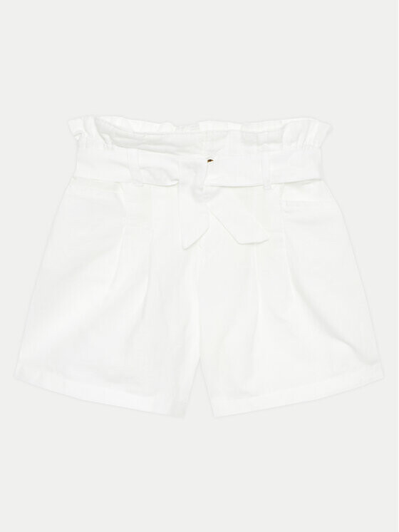 Тканевые шорты свободного кроя United Colors Of Benetton, белый 
Тканевые шорты свободного кроя United Colors Of Benetton, белый