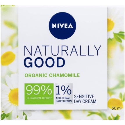 NIVEA Naturally Good Radiance Sensitive Day Cream 50 мл Увлажняющий крем для лица с органическим экстрактом ромашки
NIVEA Naturally Good Radiance Sensitive Day Cream 50 мл Увлажняющий крем для лица с органическим экстрактом ромашки