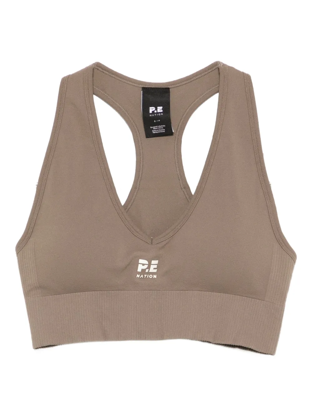 Бесшовный спортивный бюстгальтер с V-образным вырезом P.E Nation, коричневый
Бесшовный спортивный бюстгальтер с V-образным вырезом P.E Nation, коричневый