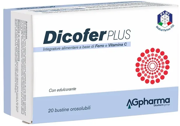 Dicofer Plus Добавка железа и витамина С, 20 пакетиков Ag Pharma
Dicofer Plus Добавка железа и витамина С, 20 пакетиков Ag Pharma