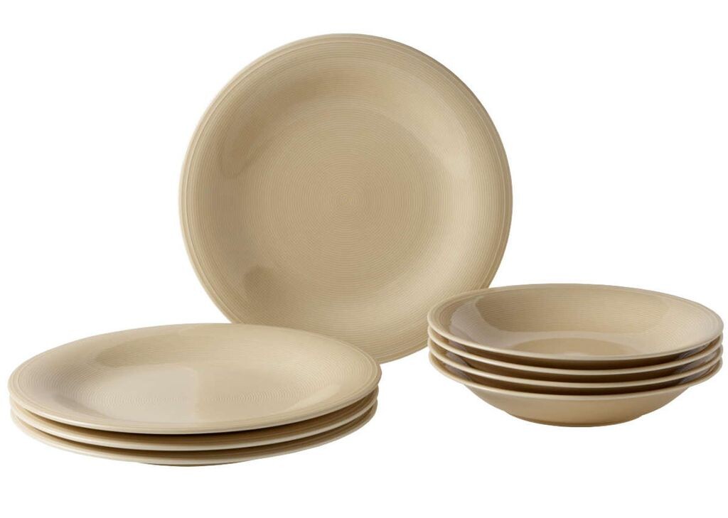 Столовый сервиз Villeroy & Boch типа Color Loop Sand, фарфоровый сервиз из 8 предметов, бежевый
Столовый сервиз Villeroy & Boch типа Color Loop Sand, фарфоровый сервиз из 8 предметов, бежевый