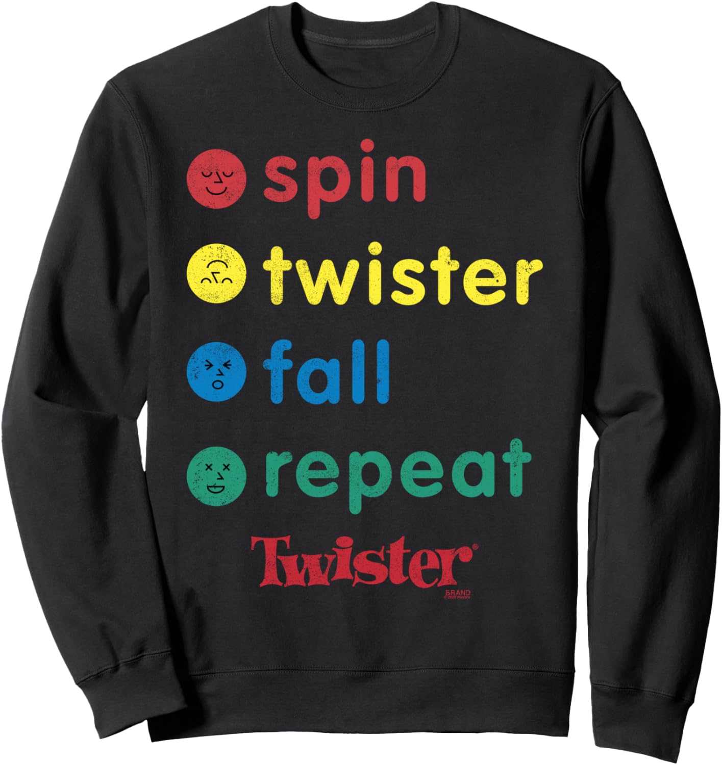 Толстовка с надписью Twister Spin Twister Fall Repeat, черный
Толстовка с надписью Twister Spin Twister Fall Repeat, черный