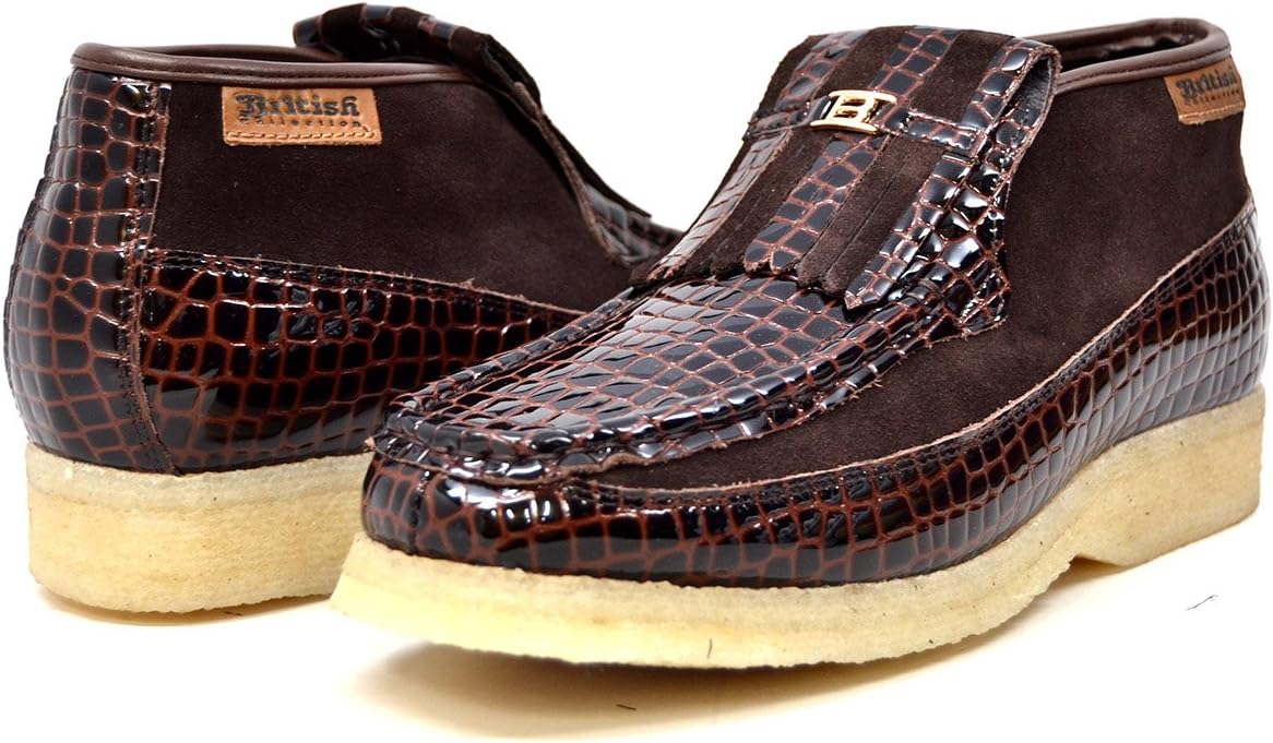 Мужские слипоны Apollo из крокодиловой кожи и замши British Collection, коричневый
Мужские слипоны Apollo из крокодиловой кожи и замши British Collection, коричневый