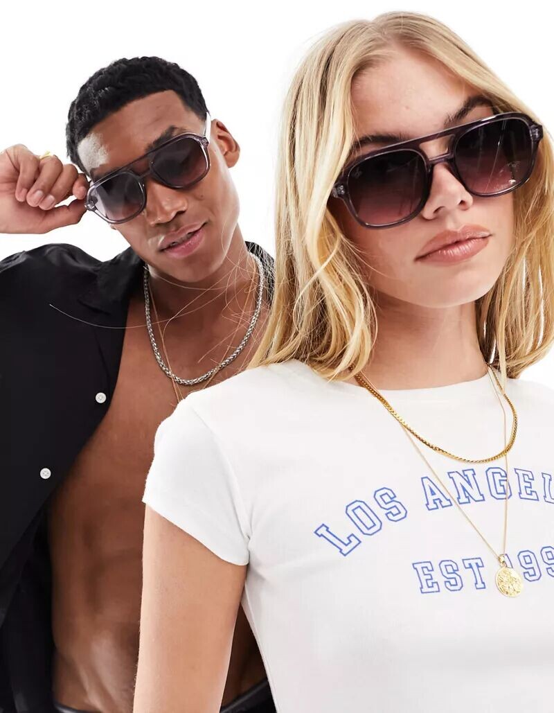 Серые прозрачные солнцезащитные очки-авиаторы Jeepers Peepers
Серые прозрачные солнцезащитные очки-авиаторы Jeepers Peepers