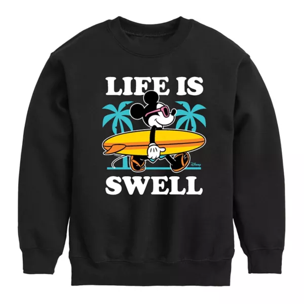 Микки Маус для мальчиков 8-20 лет уютная флисовая толстовка "Жизнь прекрасна" Disney, черный 
Микки Маус для мальчиков 8-20 лет уютная флисовая толстовка "Жизнь прекрасна" Disney, черный