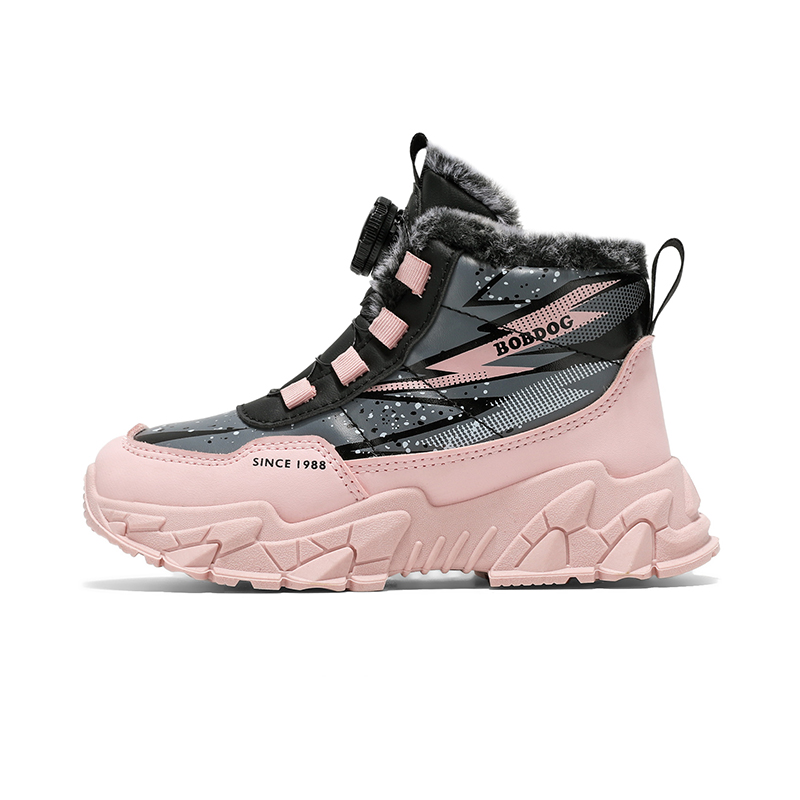 Противоскользящие, амортизирующие, износостойкие, теплые, поддерживающие детские ботинки BOBDOG, черный/розовый
Противоскользящие, амортизирующие, износостойкие, теплые, поддерживающие детские ботинки BOBDOG, черный/розовый