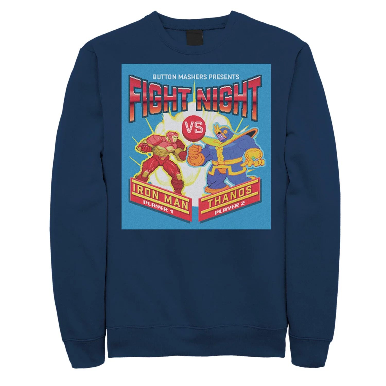 Мужской флисовый топ с графическим рисунком, винтажный постер Marvel Fight Night «Железный человек против Таноса» Licensed Character
Мужской флисовый топ с графическим рисунком, винтажный постер Marvel Fight Night «Железный человек против Таноса» Licensed Character
