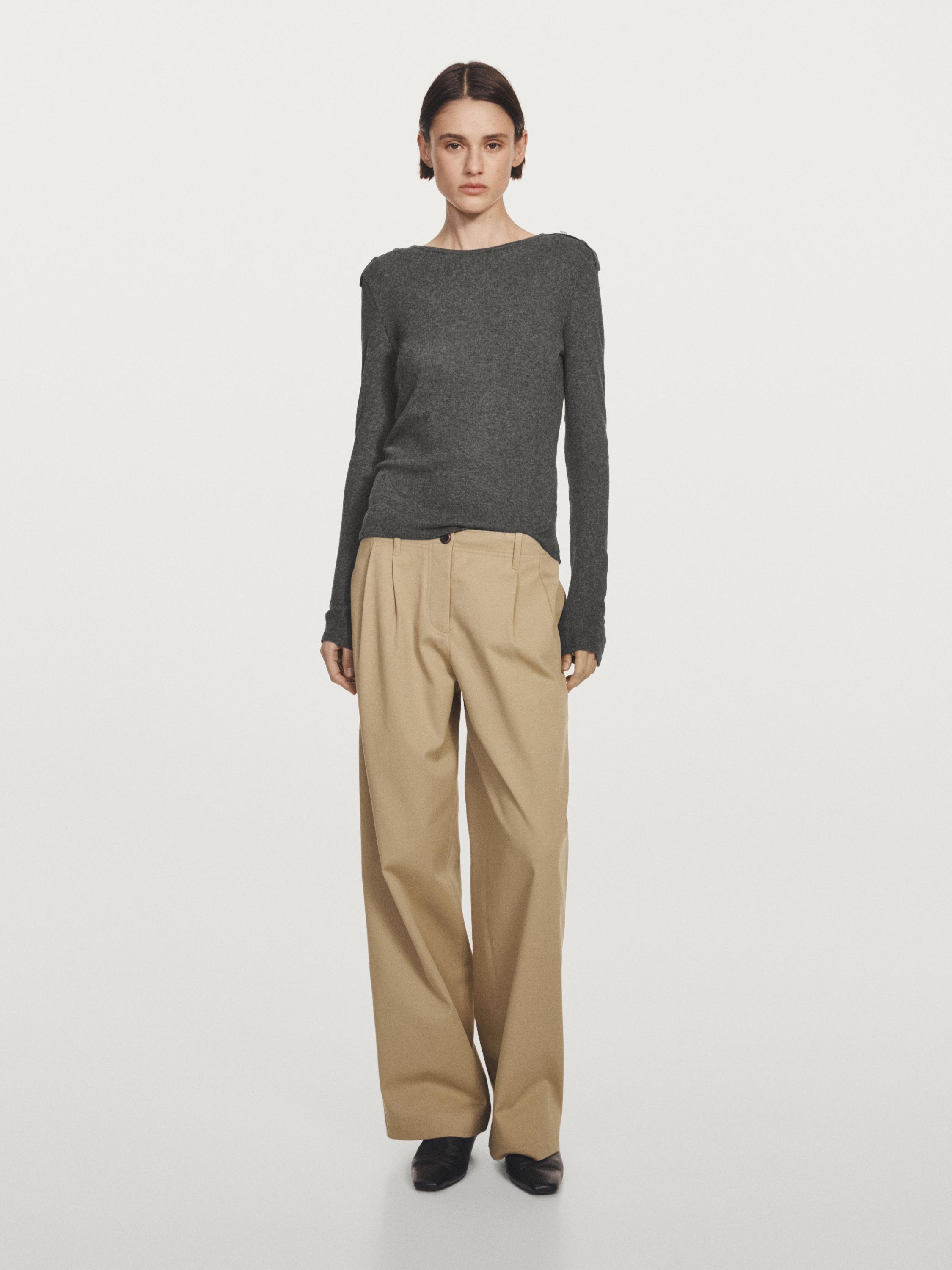 Трикотажная футболка с отделкой на плечах Massimo Dutti, Grey Marl
Трикотажная футболка с отделкой на плечах Massimo Dutti, Grey Marl