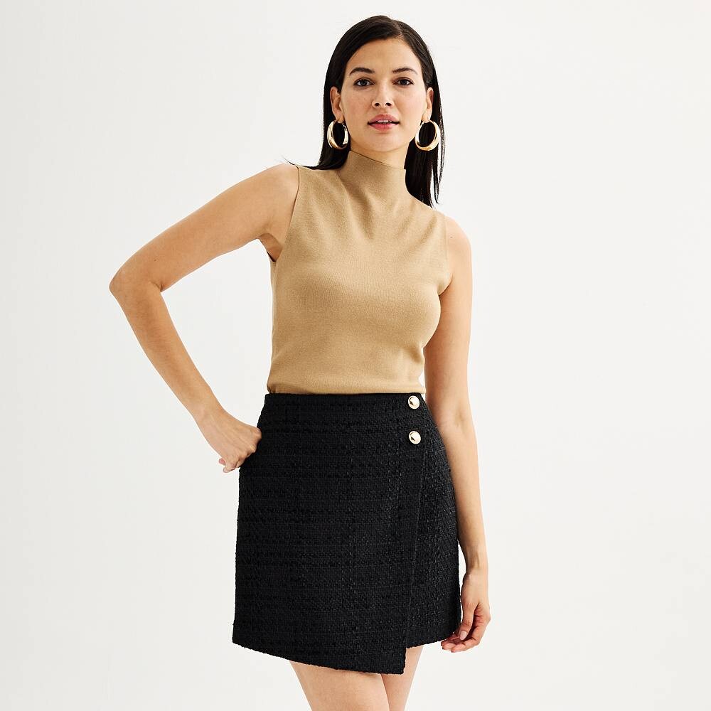 Женский свитер без рукавов Nine West с воротником-стойкой, цвет Elmore Tan 
Женский свитер без рукавов Nine West с воротником-стойкой, цвет Elmore Tan