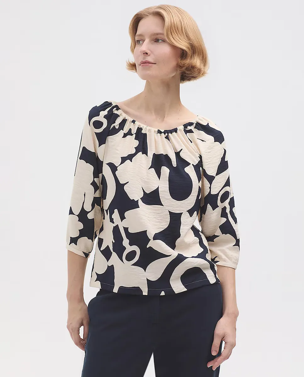 Женская блузка с принтом и рукавами-фонариками Nice Things, темно-синий
Женская блузка с принтом и рукавами-фонариками Nice Things, темно-синий