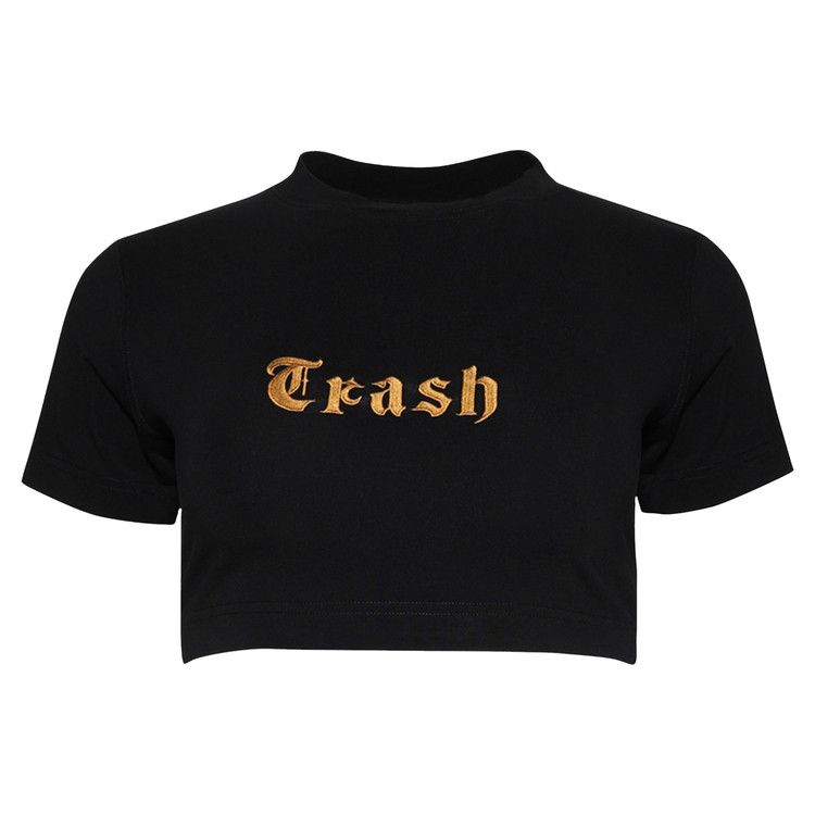 Футболка Vetements Trash Embroidered Fitted Cropped T-Shirt, Black
Футболка Vetements Trash Embroidered Fitted Cropped T-Shirt, Black