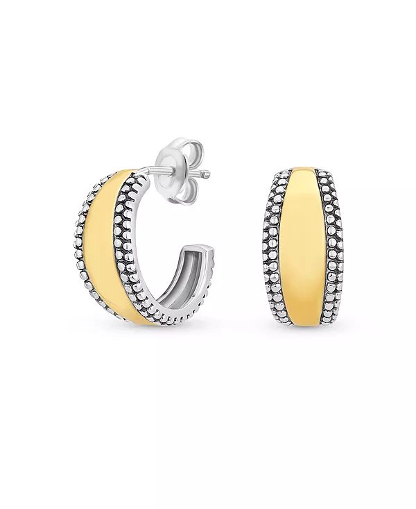 Легкие двухцветные серьги-кольца куполообразной формы с круглыми бусинами цвета икры, позолоченные, стерлинговое серебро, диаметр 0,70 дюйма Bling Jewelry, two-tone
Легкие двухцветные серьги-кольца куполообразной формы с круглыми бусинами цвета икры, позолоченные, стерлинговое серебро, диаметр 0,70 дюйма Bling Jewelry, two-tone