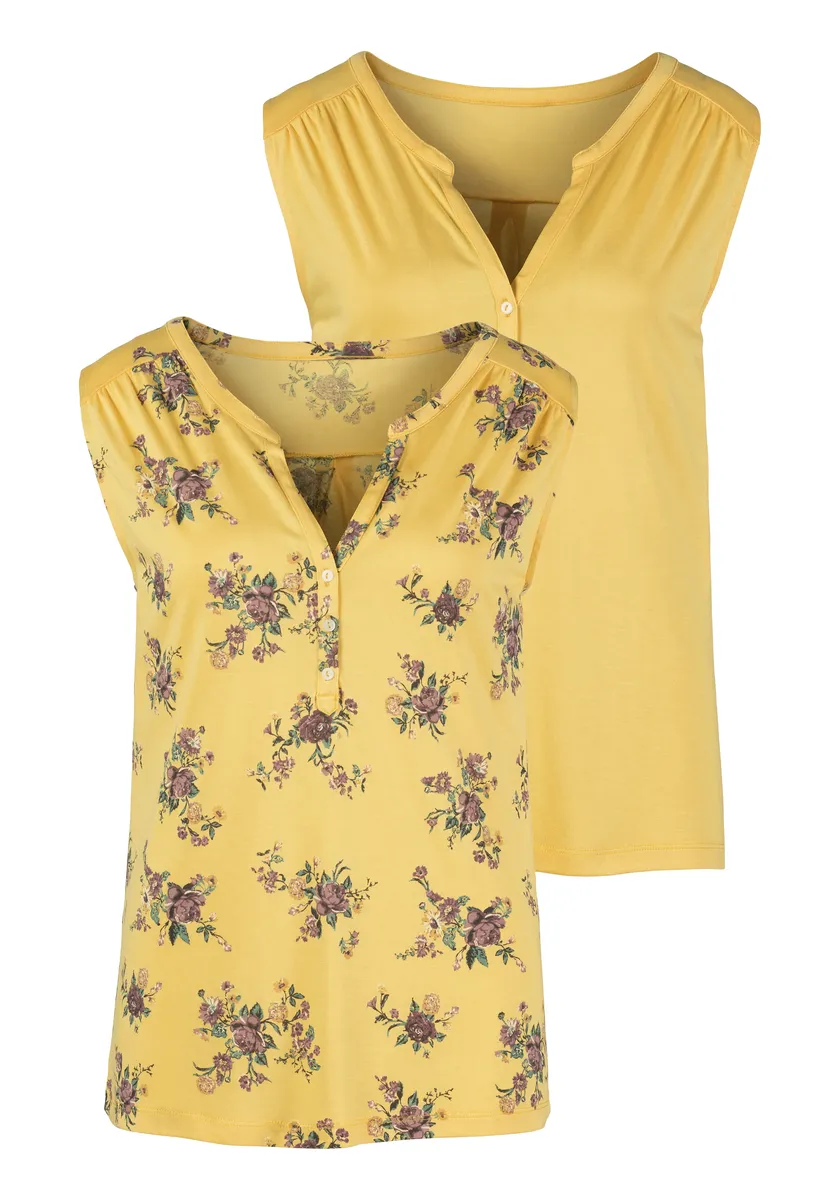 Топ-рубашка LASCANA (2 шт.), в модном образе блузки, желтый
Топ-рубашка LASCANA (2 шт.), в модном образе блузки, желтый