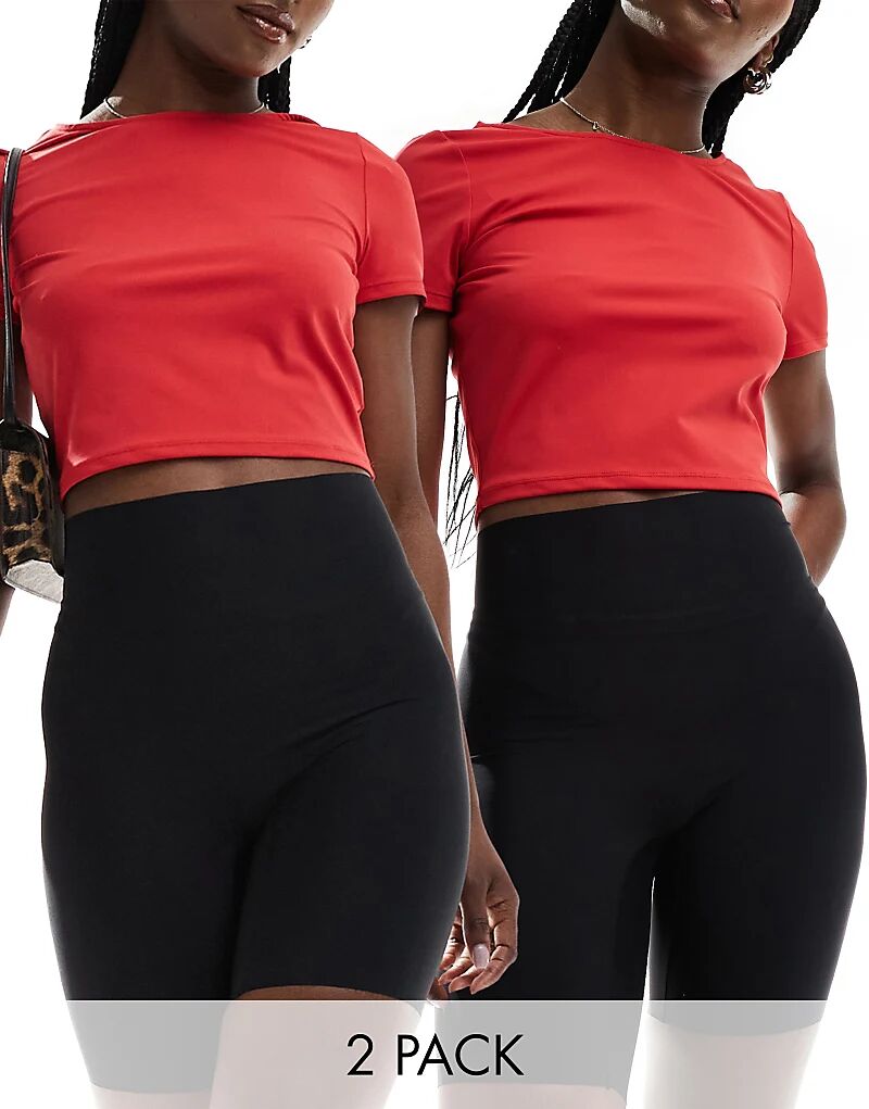 Комплект из 2 бесшовных леггинсов-шорт Pieces черного цвета
Комплект из 2 бесшовных леггинсов-шорт Pieces черного цвета