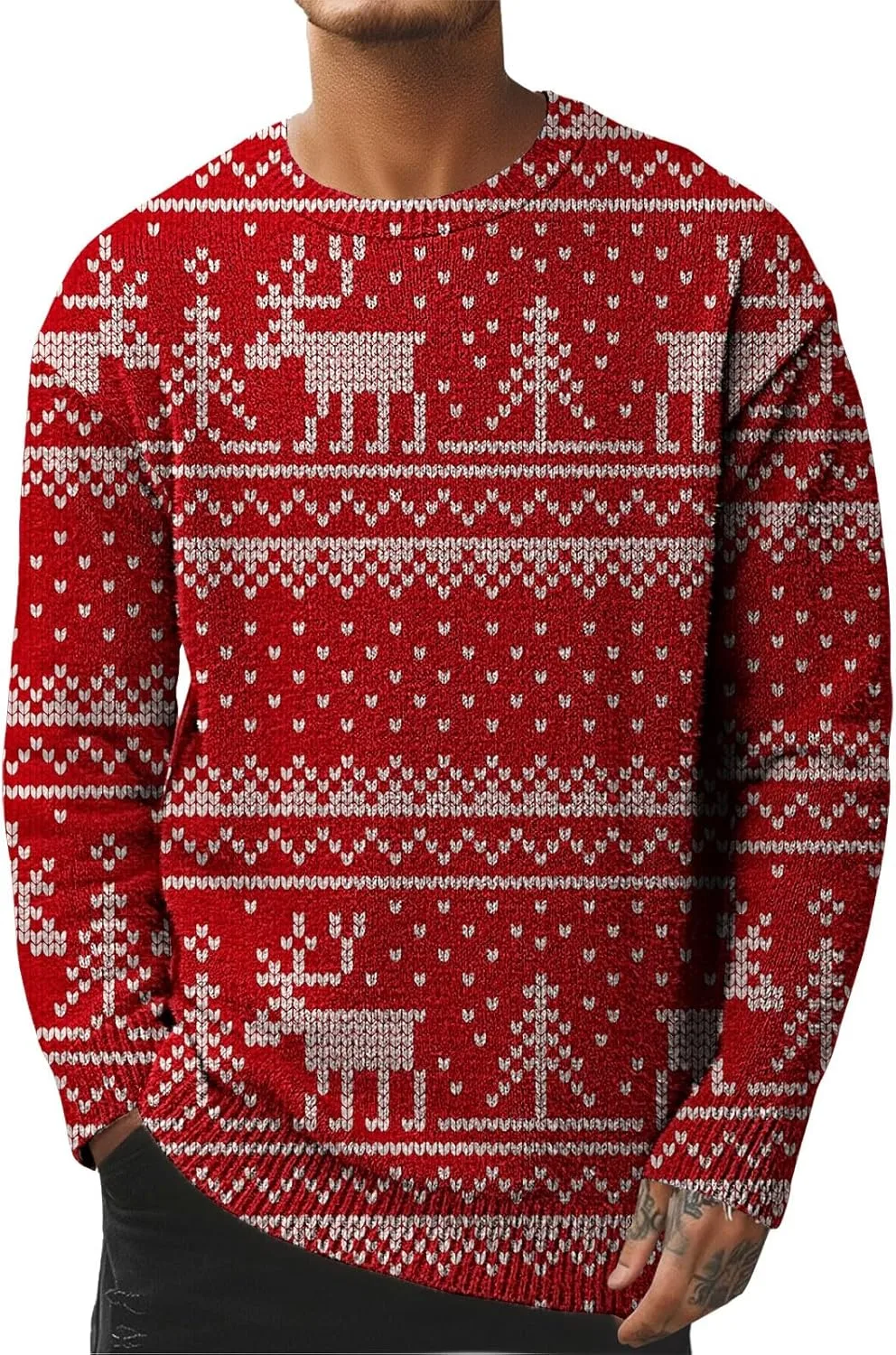 Мужской свитер Ugly Christmas с принтом Santa Reindeer
Мужской свитер Ugly Christmas с принтом Santa Reindeer