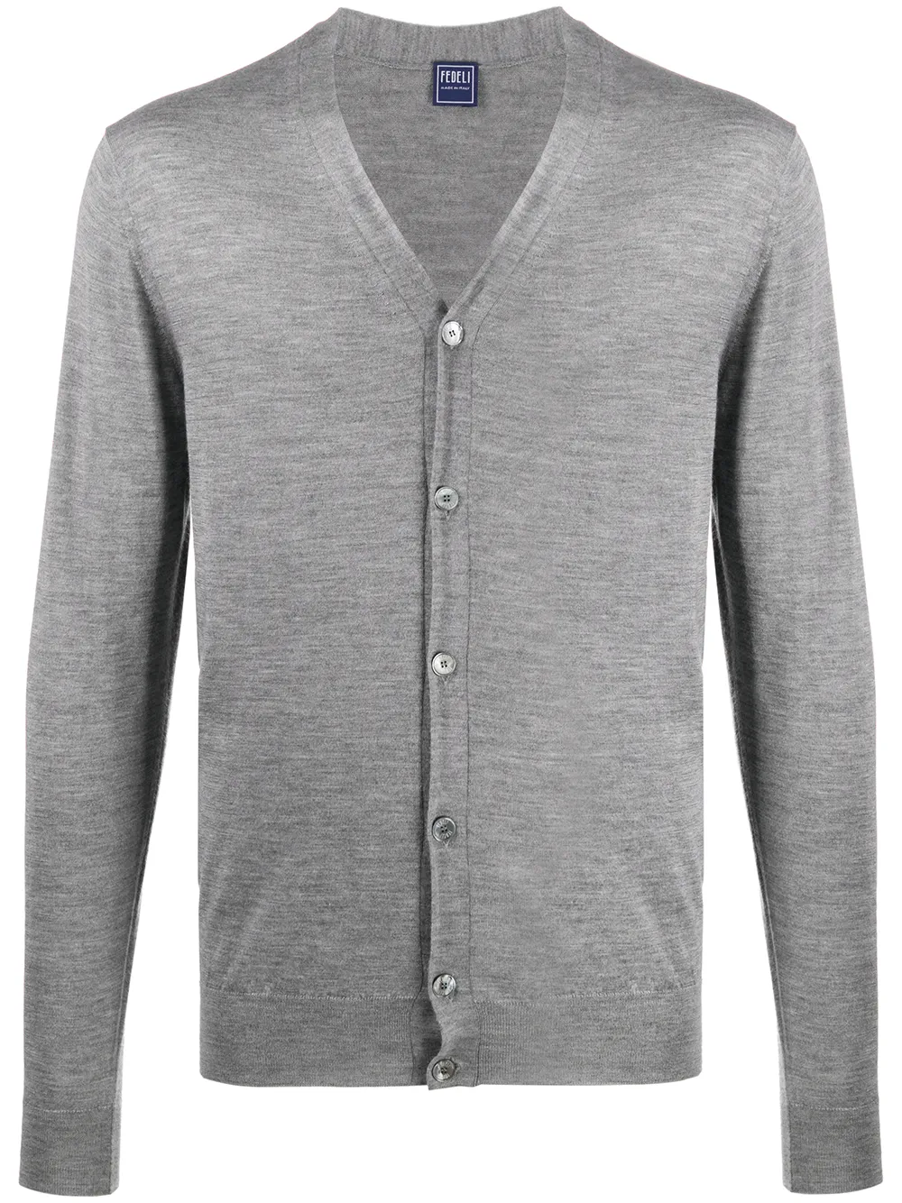 Кардиган в рубчик с V-образным вырезом Fedeli, серый
Кардиган в рубчик с V-образным вырезом Fedeli, серый