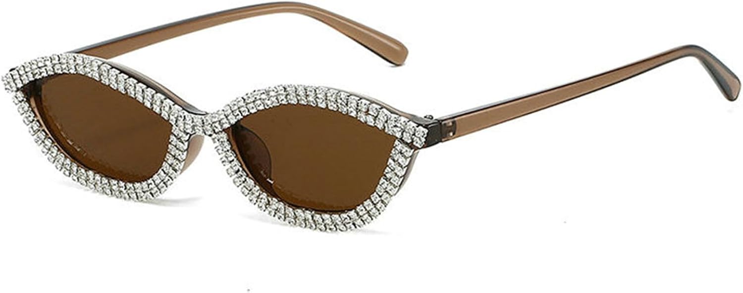COTIA Сексуальные солнцезащитные очки «кошачий глаз» для женщин и мужчин, маленькие, с бриллиантовой отделкой и стразами, модные, для вечеринок, сверкающие солнцезащитные очки, Brown
COTIA Сексуальные солнцезащитные очки «кошачий глаз» для женщин и мужчин, маленькие, с бриллиантовой отделкой и стразами, модные, для вечеринок, сверкающие солнцезащитные очки, Brown