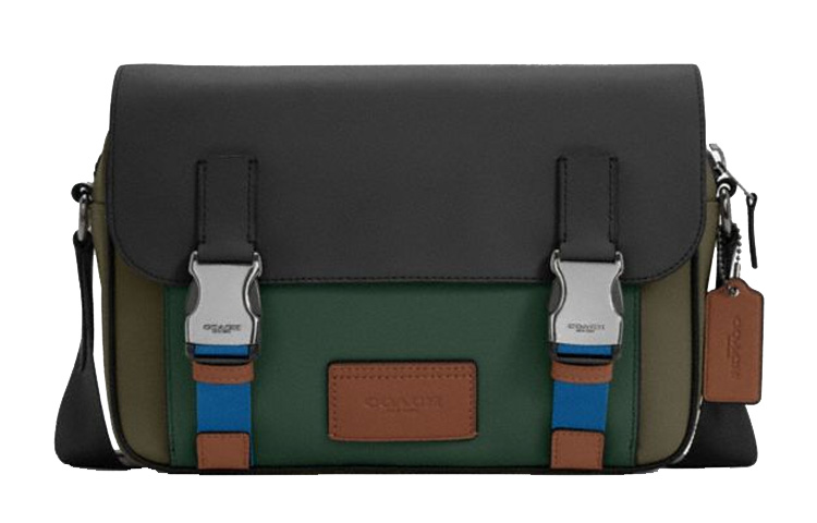 Кожаная курьерская сумка через плечо, мужская, черная и джаспер и коричневая и зеленая COACH
Кожаная курьерская сумка через плечо, мужская, черная и джаспер и коричневая и зеленая COACH