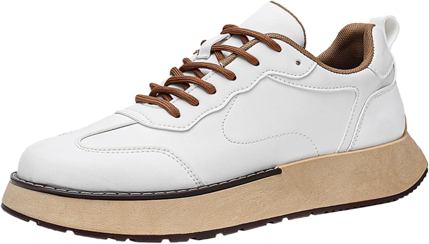 Мужские повседневные кожаные кроссовки - ретро низкие - верх из дышащей натуральной кожи, удобные и легкие для повседневной носки и путешествий Khwfjas, белый
Мужские повседневные кожаные кроссовки - ретро низкие - верх из дышащей натуральной кожи, удобные и легкие для повседневной носки и путешествий Khwfjas, белый