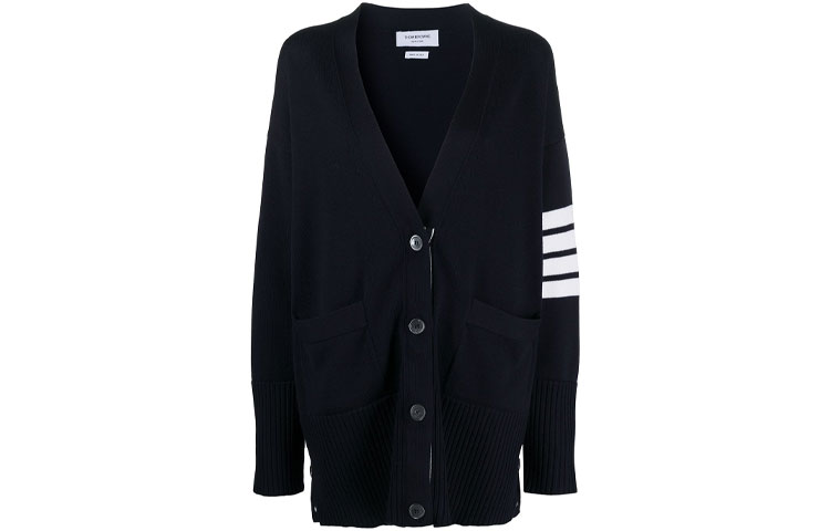 Кардиган с четырьмя полосками THOM BROWNE, синий
Кардиган с четырьмя полосками THOM BROWNE, синий
