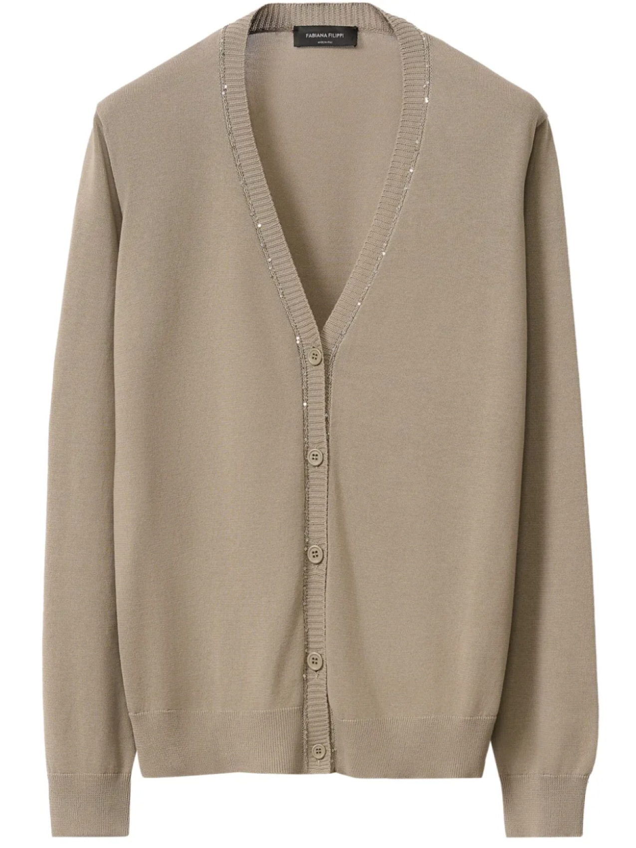 Кардиган с пайетками Fabiana Filippi, коричневый
Кардиган с пайетками Fabiana Filippi, коричневый