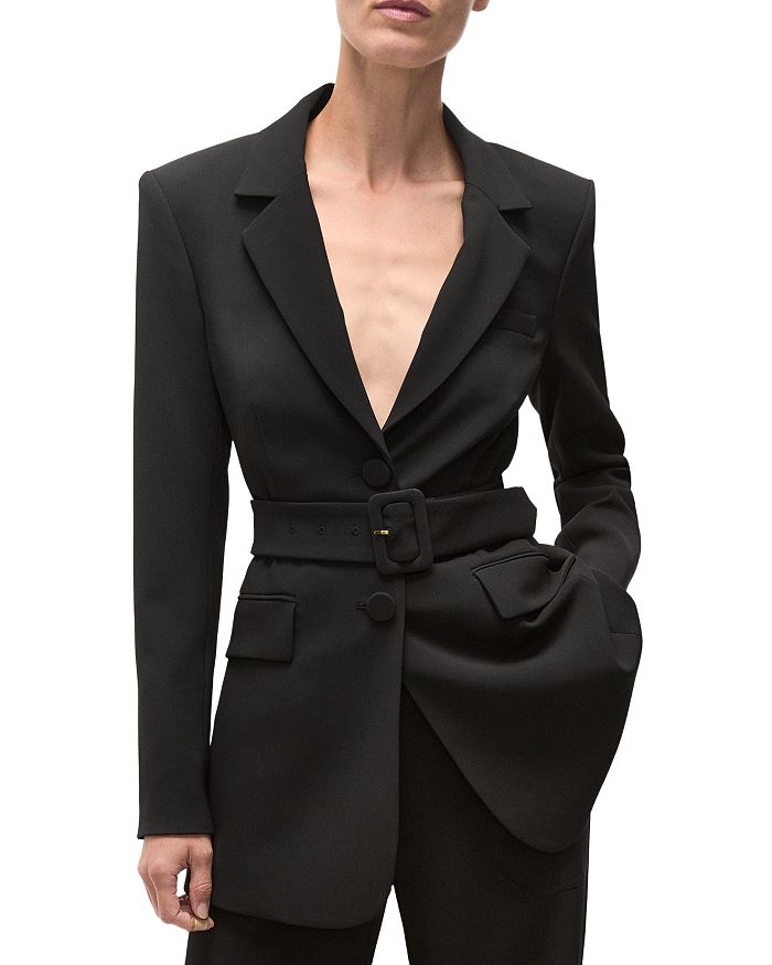 Райнн Куртка-пиджак с поясом и воротником-стойкой Veronica Beard, черный
Райнн Куртка-пиджак с поясом и воротником-стойкой Veronica Beard, черный