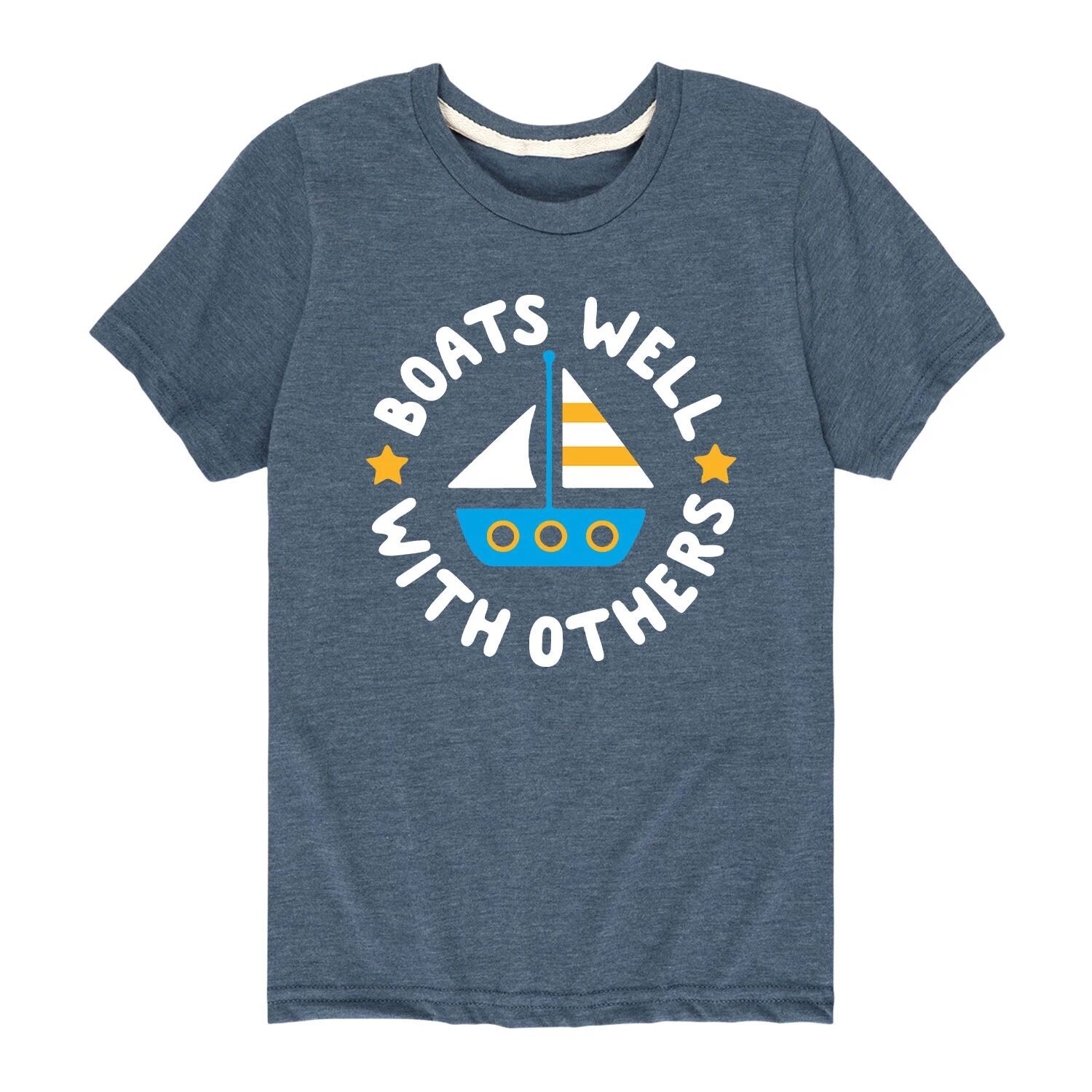 Футболка с рисунком «Лодки хорошо ладят с другими» для мальчиков 8–20 лет Licensed Character, синий
Футболка с рисунком «Лодки хорошо ладят с другими» для мальчиков 8–20 лет Licensed Character, синий