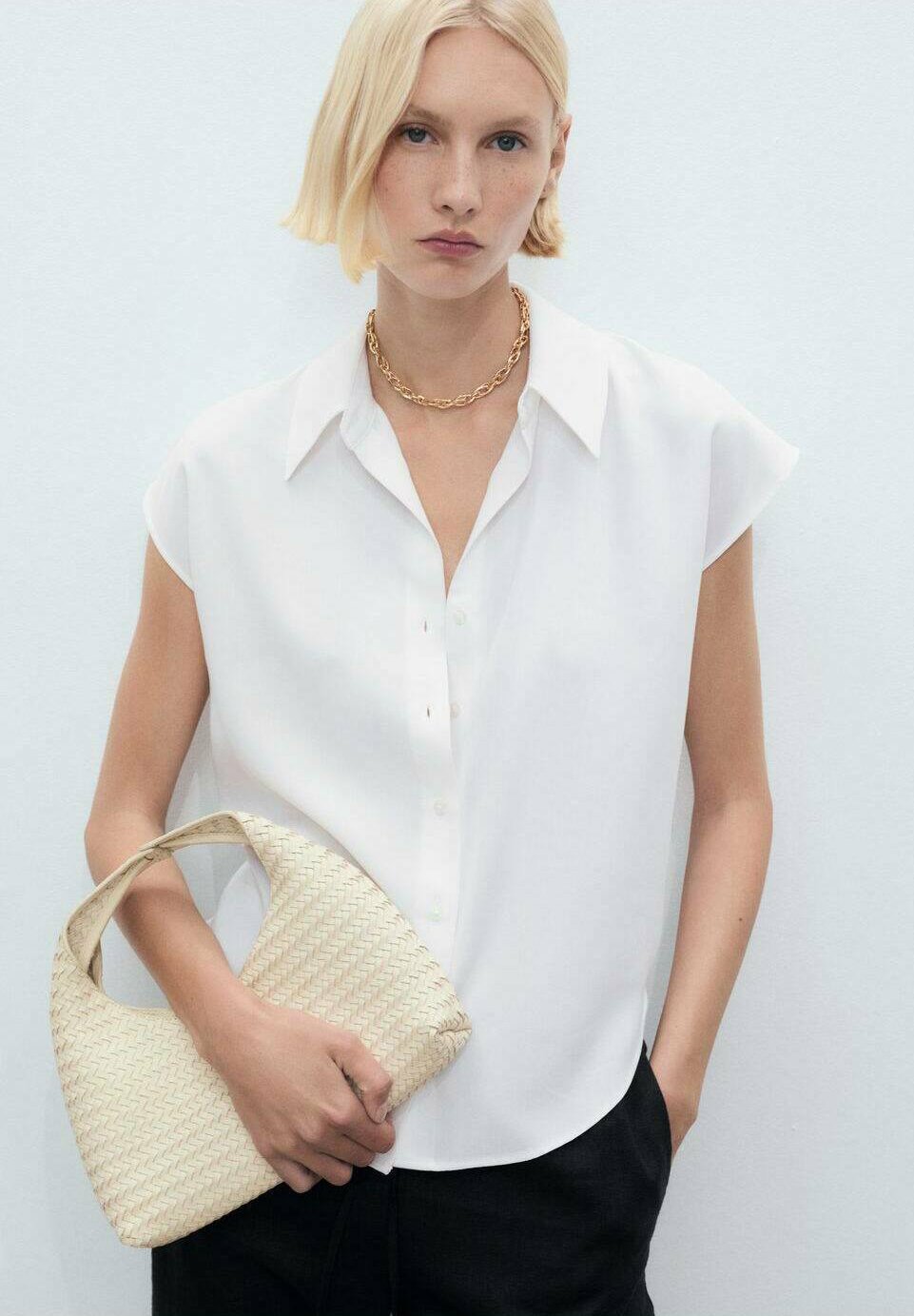 Блузка на пуговицах LIM Mango, кремовый 
Блузка на пуговицах LIM Mango, кремовый