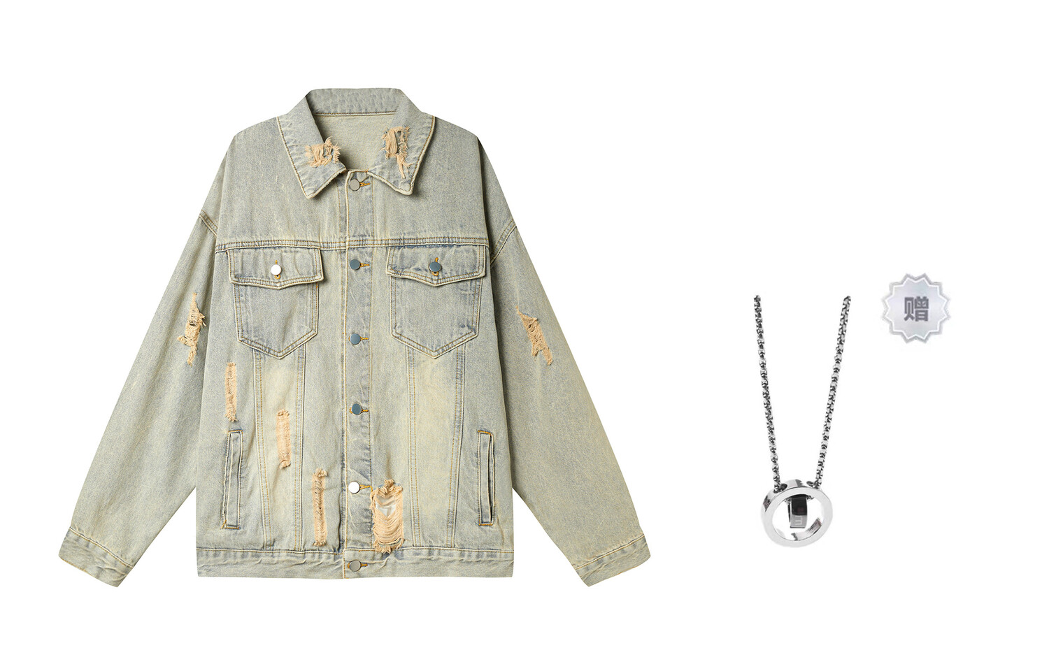 Джинсовая куртка унисекс LEMANISM, Винтажный синий
Джинсовая куртка унисекс LEMANISM, Винтажный синий