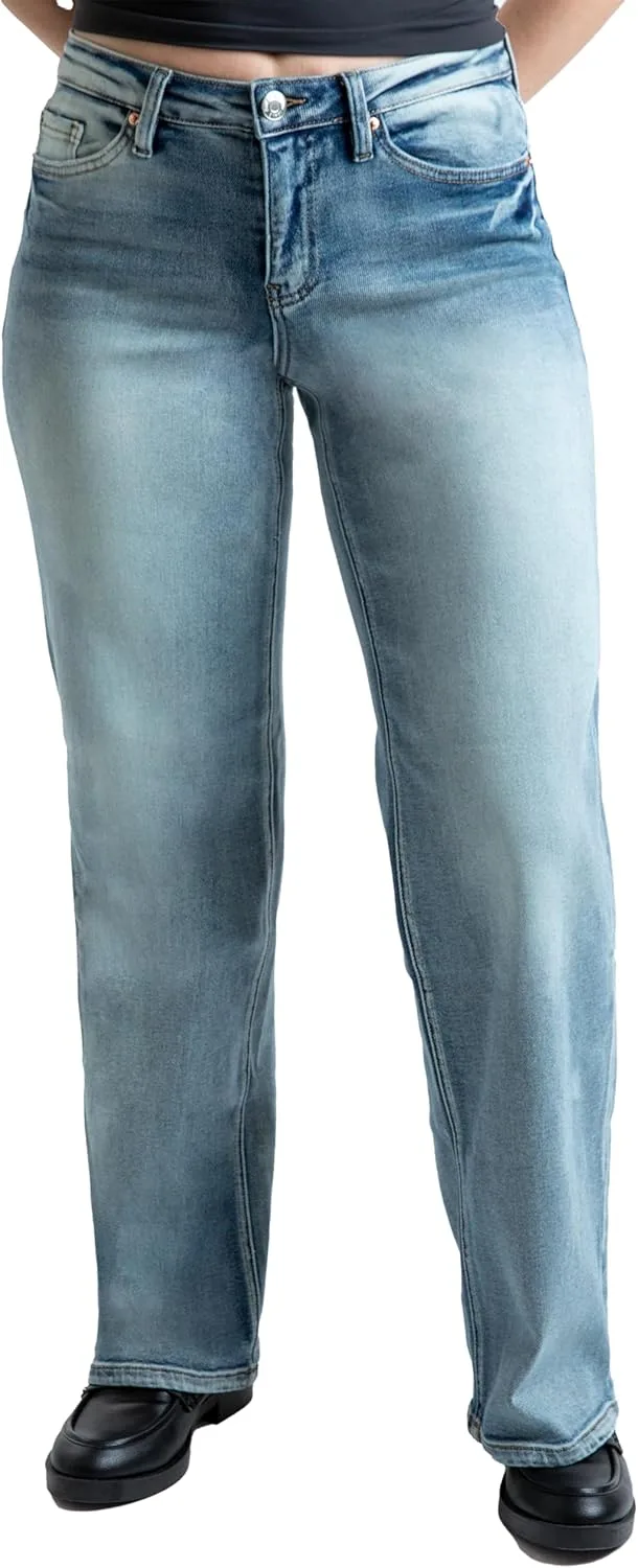 YMI Women's Mid Rise Premium Stretch Wide Leg Jeans
YMI Women's Mid Rise Premium Stretch Wide Leg Jeans