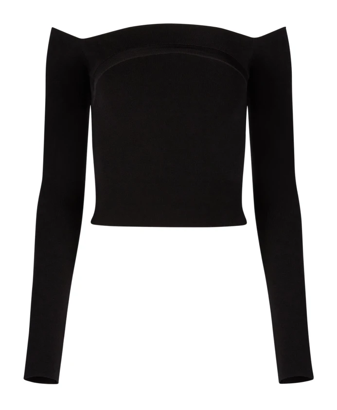 Топ с вырезом бардо Nina Ricci, черный
Топ с вырезом бардо Nina Ricci, черный