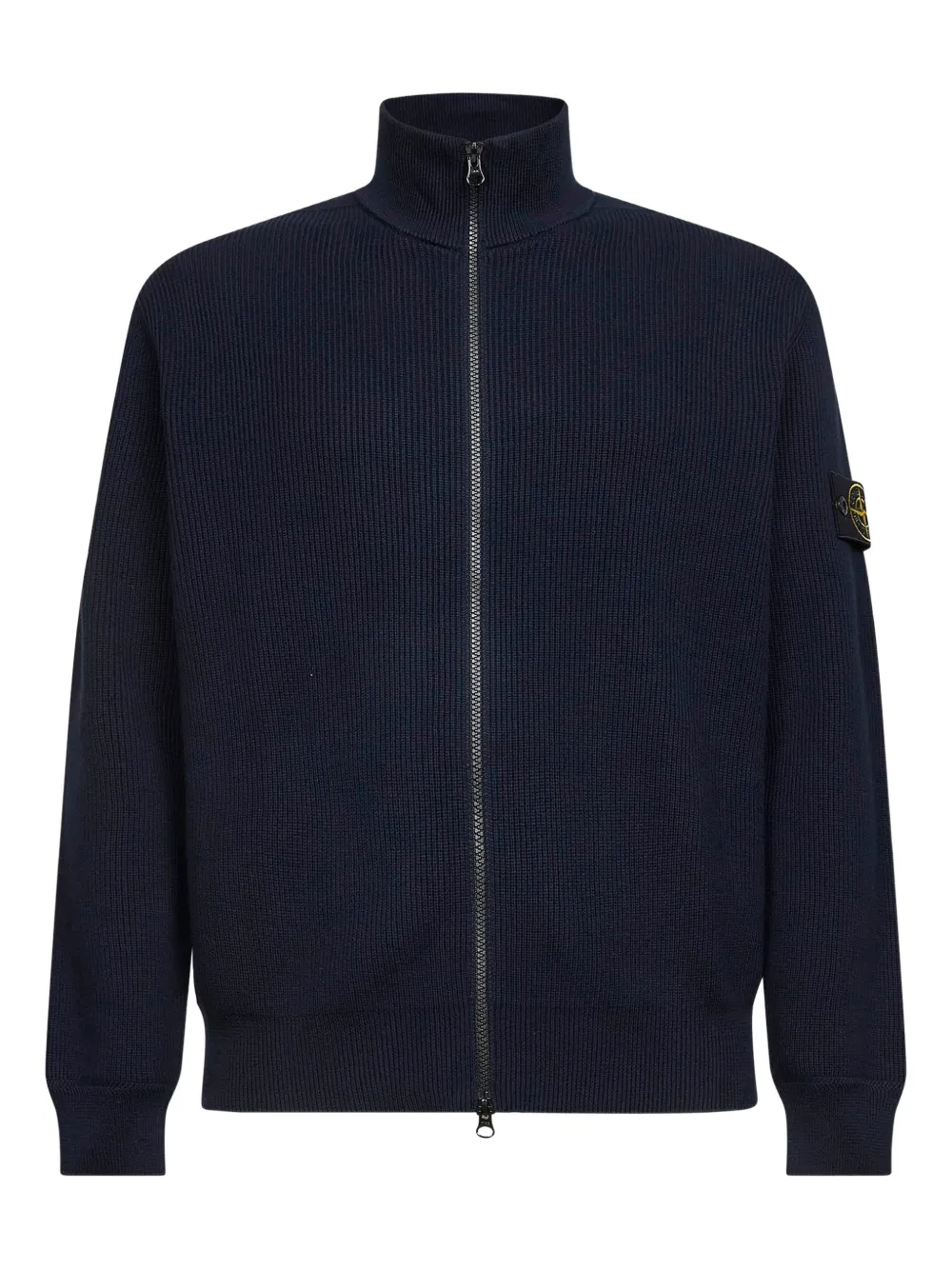 Кардиган в рубчик с воротником-стойкой Stone Island, синий
Кардиган в рубчик с воротником-стойкой Stone Island, синий