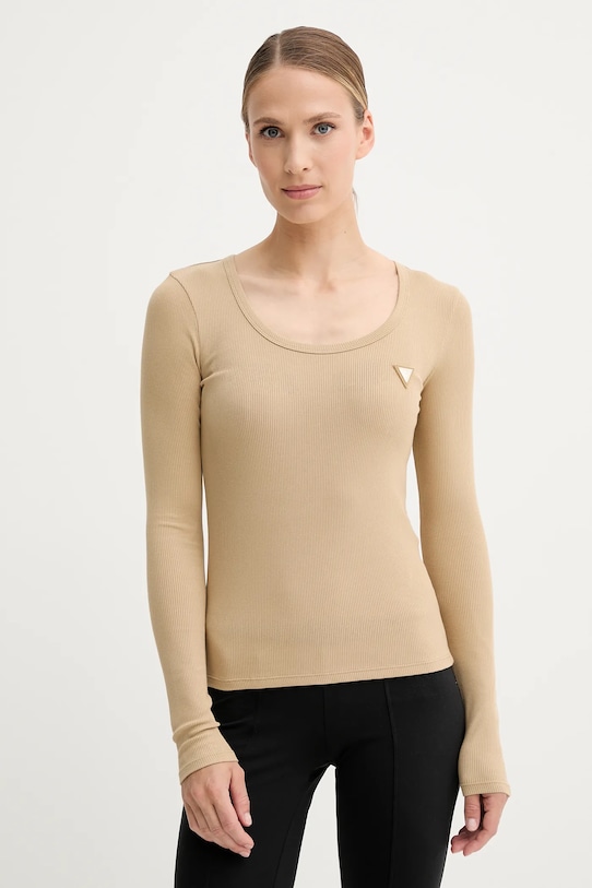 Лонгслив Guess, бежевый
Лонгслив Guess, бежевый