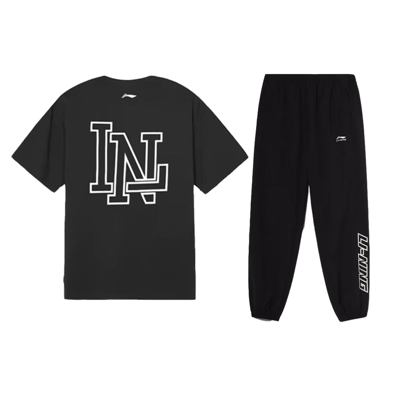 LINING Повседневный спортивный костюм унисекс из двух предметов белый черный
LINING Повседневный спортивный костюм унисекс из двух предметов белый черный