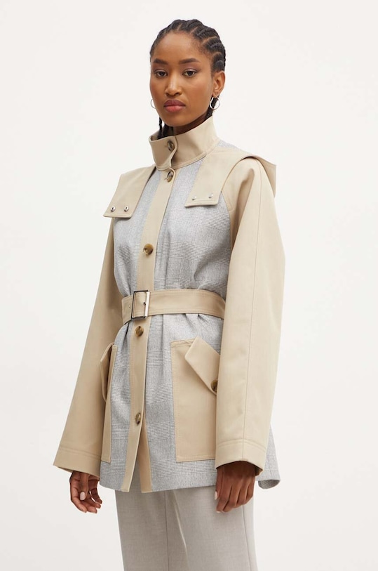 Хлопковое пальто Boss, бежевый 
Хлопковое пальто Boss, бежевый