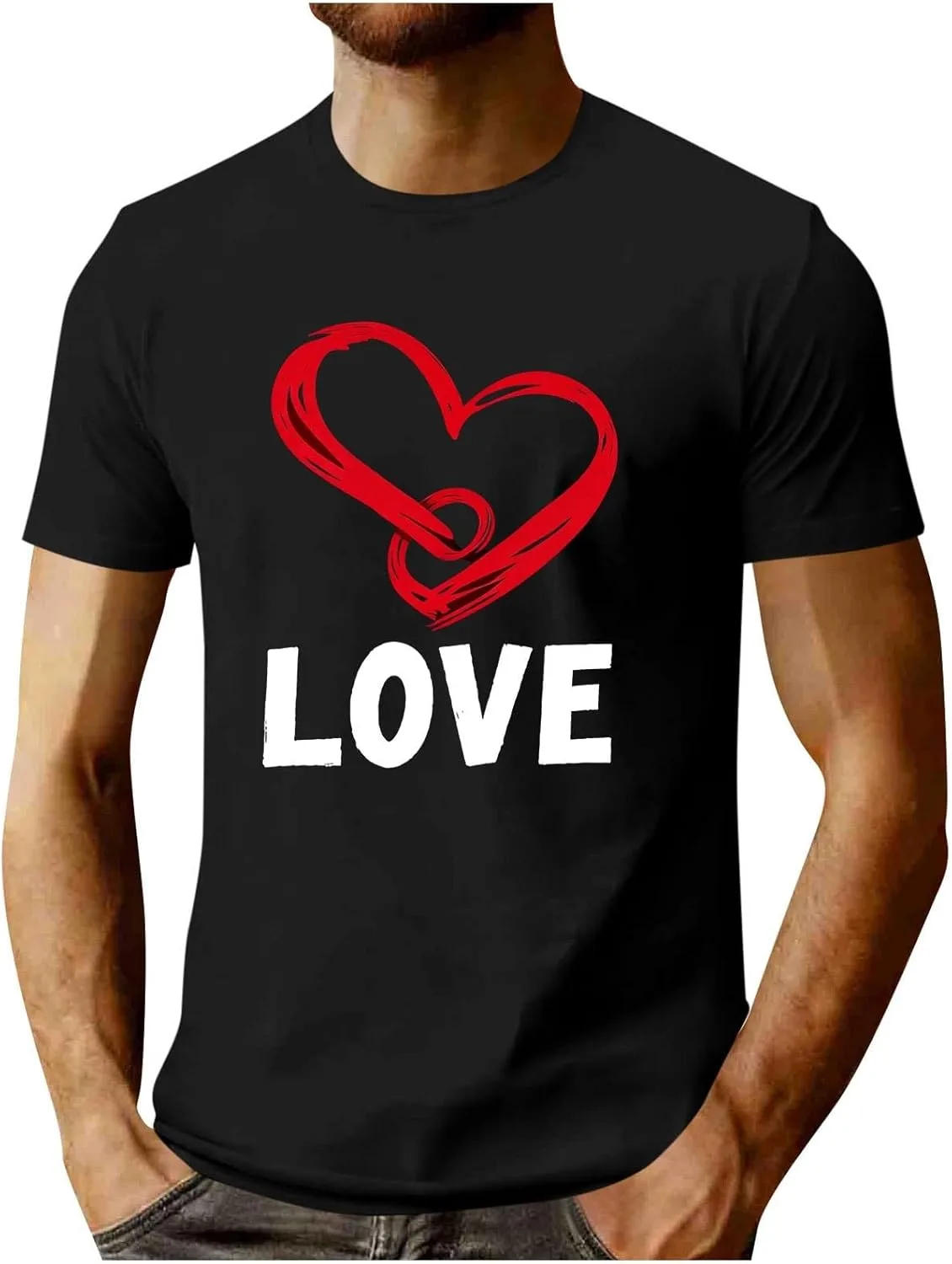 Футболка Valentine для мужчин с принтом в виде сердца
Футболка Valentine для мужчин с принтом в виде сердца