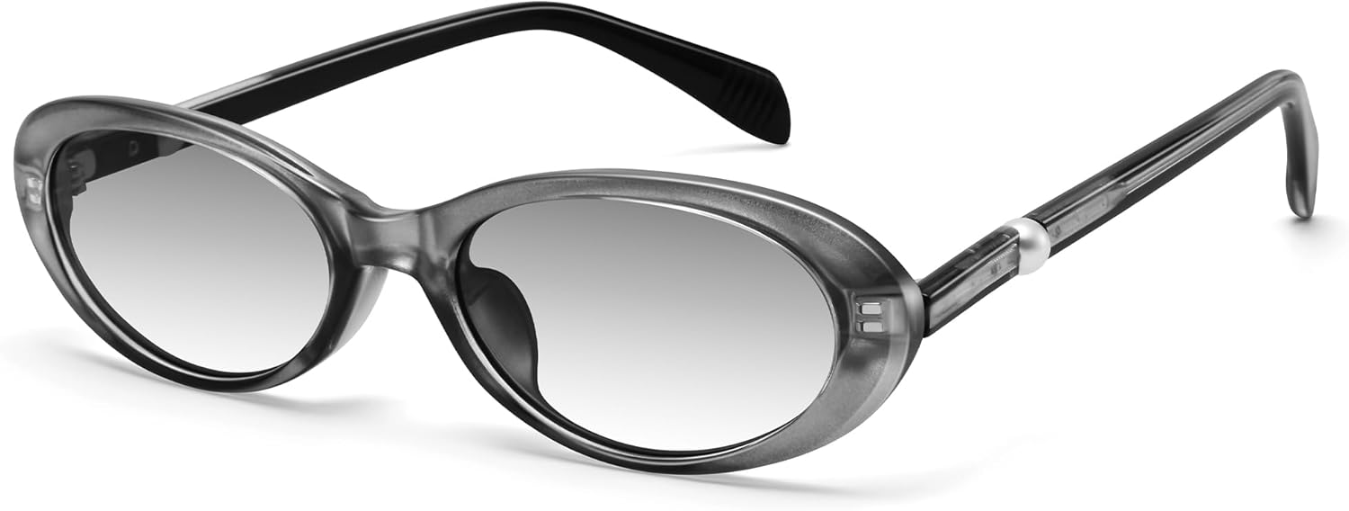 Ретро-солнцезащитные очки овальной формы для женщин - модные очки в черепаховой оправе с серебристым металлическим кольцом, обеспечивающие защиту от УФ-излучения UV400 GLARDEFE, A6 Grey / Gradient Grey
Ретро-солнцезащитные очки овальной формы для женщин - модные очки в черепаховой оправе с серебристым металлическим кольцом, обеспечивающие защиту от УФ-излучения UV400 GLARDEFE, A6 Grey / Gradient Grey