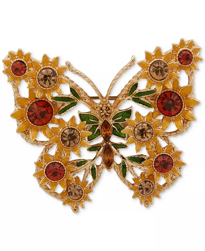 Золотистая булавка в виде крыла бабочки-подсолнуха Anne Klein, мультиколор
Золотистая булавка в виде крыла бабочки-подсолнуха Anne Klein, мультиколор