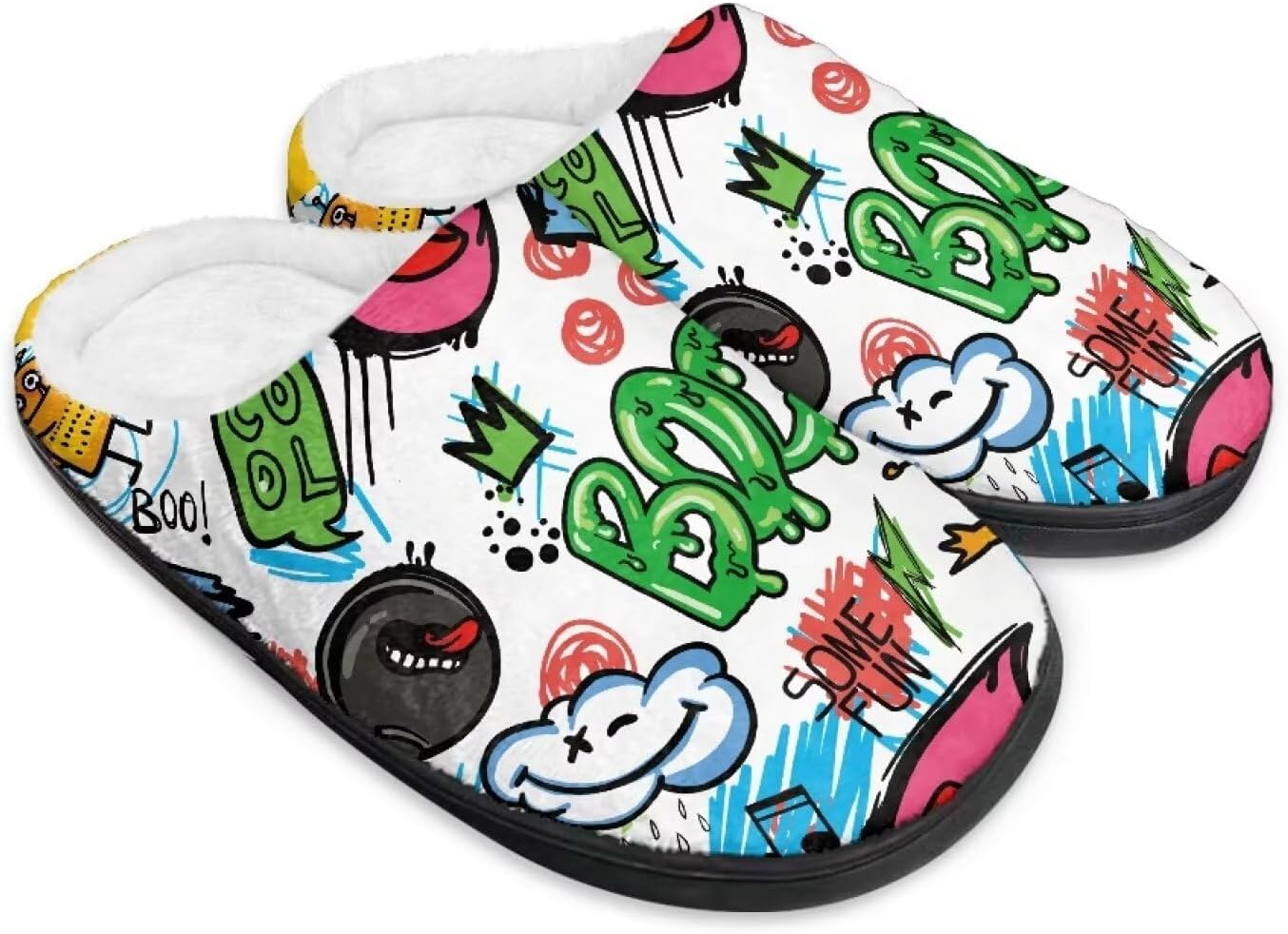 Домашние тапочки с принтом для женщин и мужчин, зимние теплые плюшевые тапочки с нескользящей подошвой для дома и улицы Noprintge, Interesting Graffiti
Домашние тапочки с принтом для женщин и мужчин, зимние теплые плюшевые тапочки с нескользящей подошвой для дома и улицы Noprintge, Interesting Graffiti
