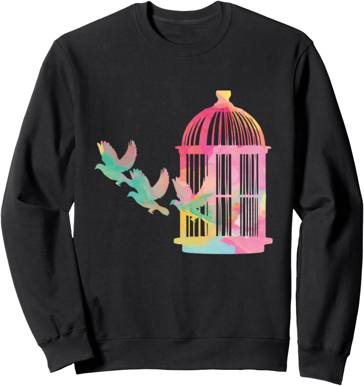 Милая толстовка с акварельным рисунком клетки и полета птицы для любителей наблюдения за птицами Colorful Bird Art For Bird Lovers, черный
Милая толстовка с акварельным рисунком клетки и полета птицы для любителей наблюдения за птицами Colorful Bird Art For Bird Lovers, черный