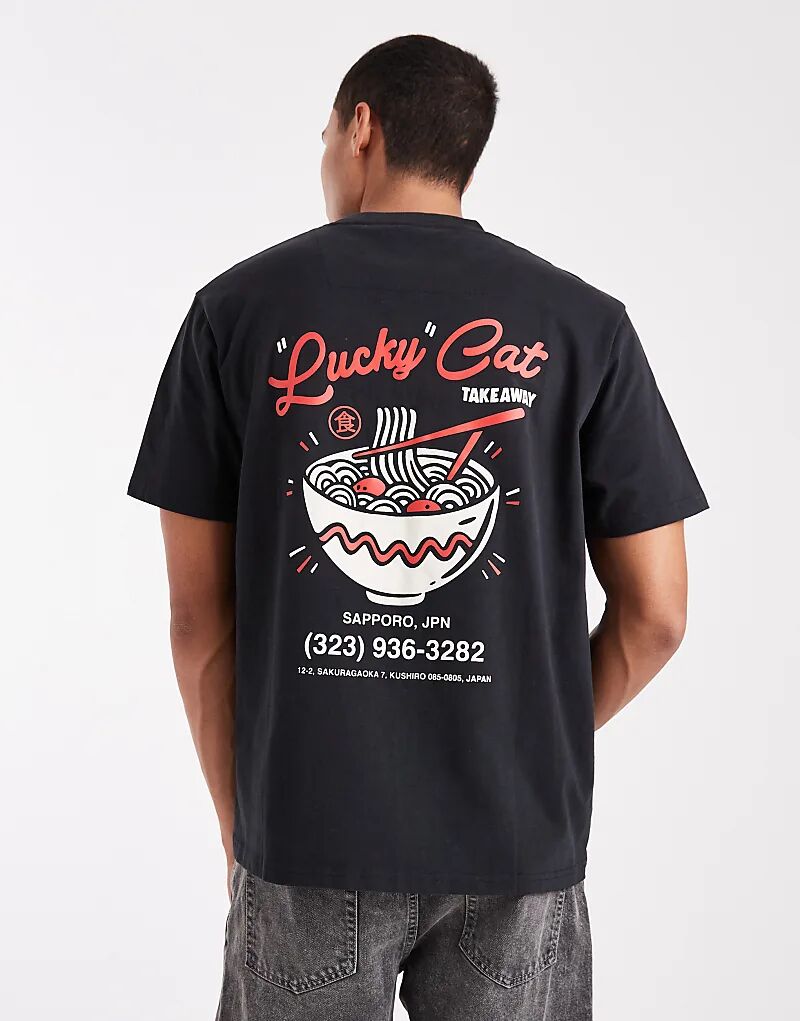 Футболка свободного кроя с графическим принтом на вынос, черного цвета
Футболка свободного кроя с графическим принтом на вынос, черного цвета