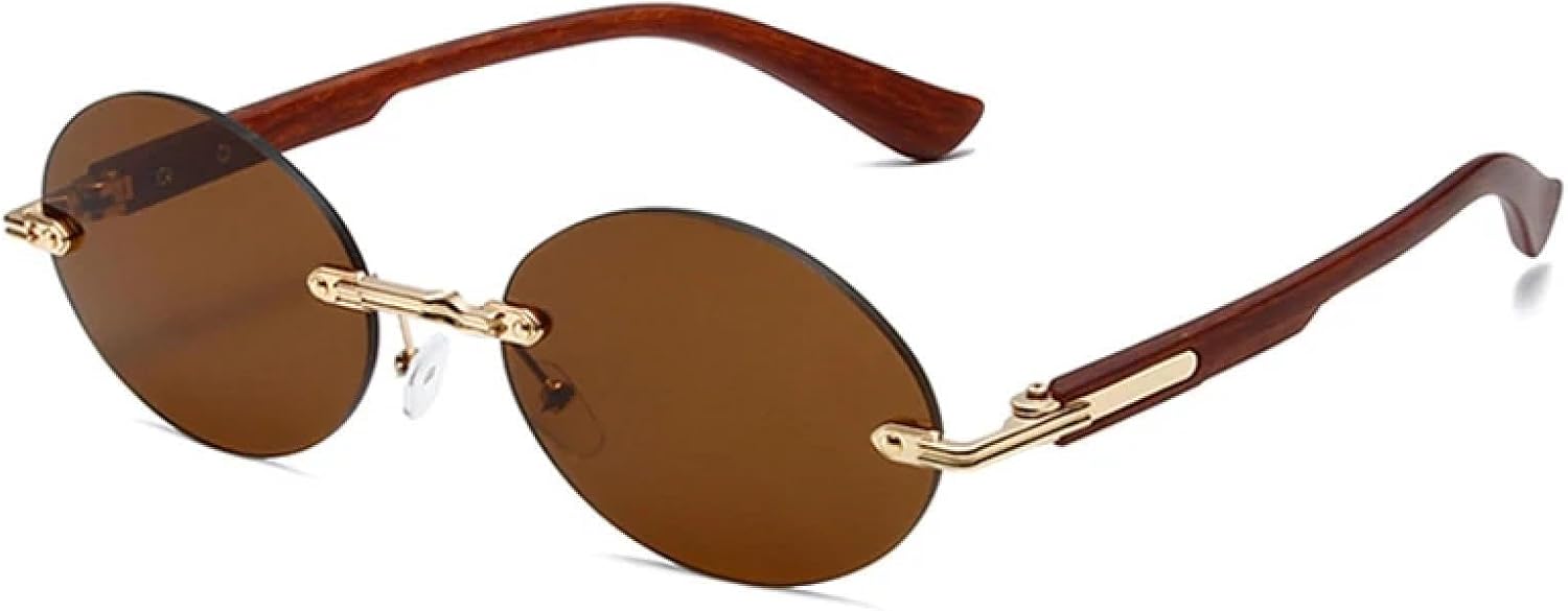 Популярные модные овальные солнцезащитные очки для женщин в стиле ретро, без оправы, с прозрачными линзами с градиентом цвета океана, защита от УФ-излучения UV400 для мужчин HHZZYVY, Golden Tea
Популярные модные овальные солнцезащитные очки для женщин в стиле ретро, без оправы, с прозрачными линзами с градиентом цвета океана, защита от УФ-излучения UV400 для мужчин HHZZYVY, Golden Tea