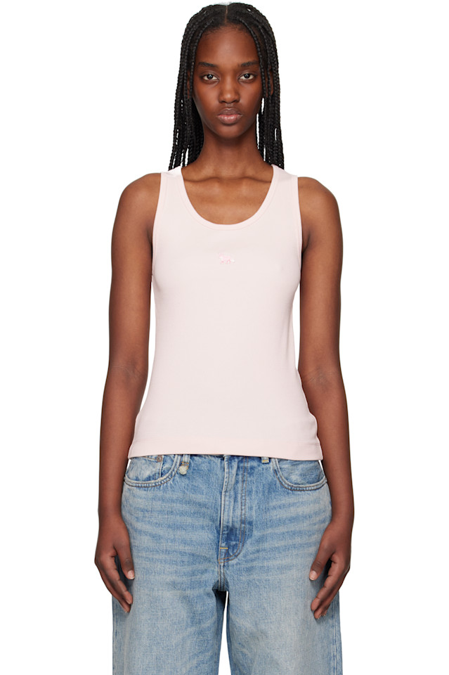 Ребристый топ с вышивкой лисёнка Maison Kitsuné, розовый
Ребристый топ с вышивкой лисёнка Maison Kitsuné, розовый